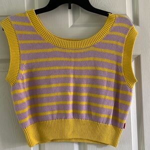 The Original Hammies Yellow & Purple Cropped Vest Size L